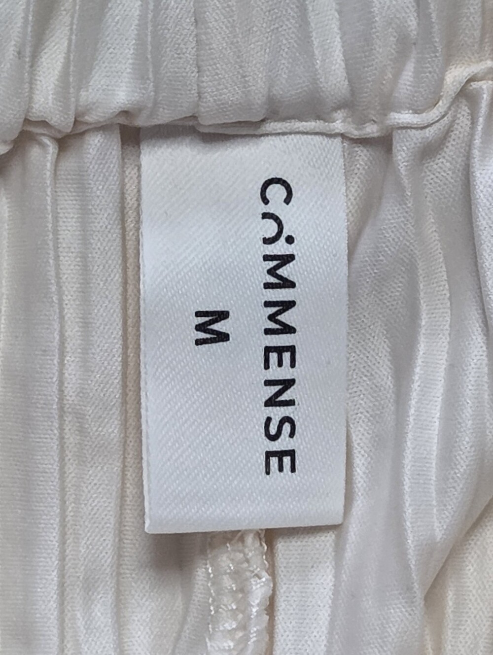 Commense Oversized Leisure Pleat Pocket Pants Off White Medium - Picture 8 of 9